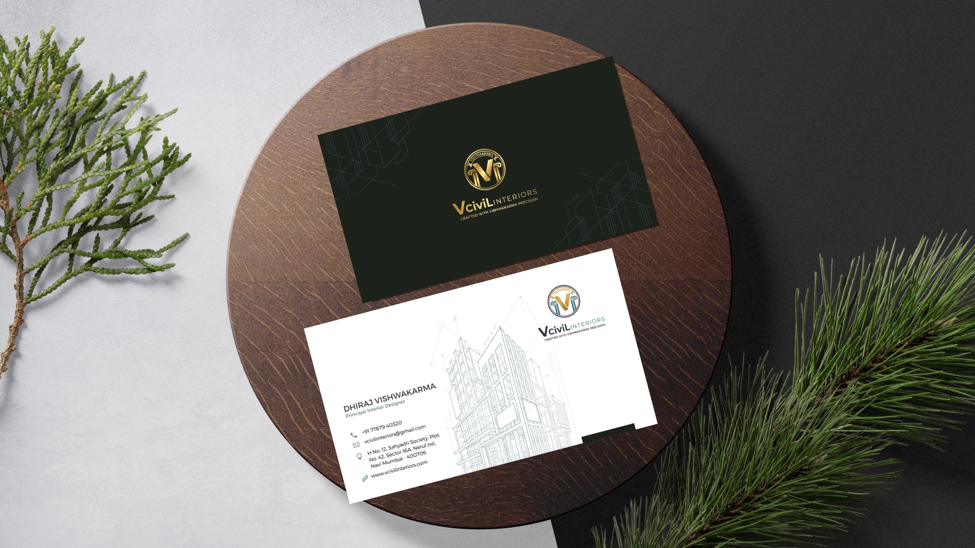 VCivili Business Card Mockup by The Frame View